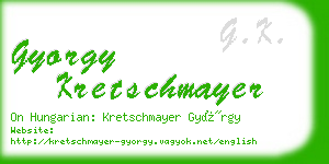 gyorgy kretschmayer business card